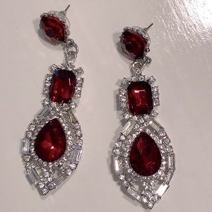 Beautiful Red/burgundy long earrings.